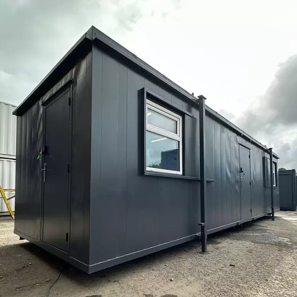 32x10ft Custom Portable Cabin Open Plan Office And Canteen with Kitchen For Sale