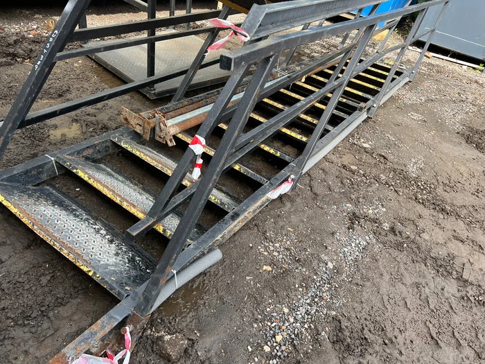 Unrenewed Steel Staircase with Landing for Sale