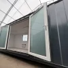 24x9ft Open Plan Office Cabin with Anthracite Grey French Doors for Sale 24x9ft Open Plan Office Cabin with Anthracite Grey French Doors for Sale